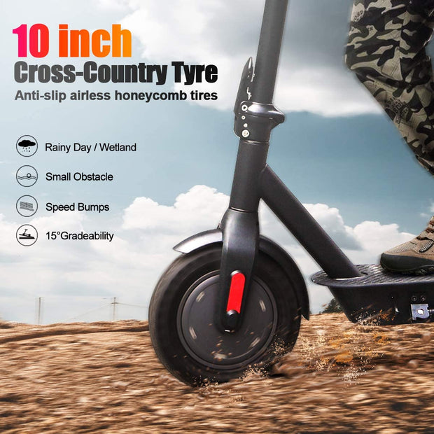 Phaewo Electric Scooter , 8.5 Inches honeycombs  Tires Foldable Adult Scooter, Two Speed Stunt Scooter withrake, Max Speed 15.6 mph (25 kmph) and Endurance 25 km